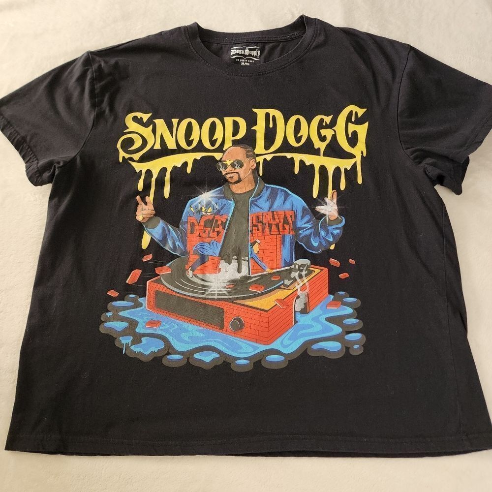 Dogg Supply Snoop Dogg Black Tshirt With Graphics Size XL